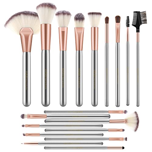 Nestling 18 teiliges makeup pinsel set, professionelle kosmetikpinsel für augen und gesicht
