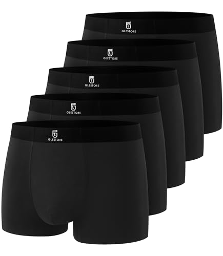 gleSTORE Herren Boxershorts 5er Pack Modal schwarz L Unterwäsche Männer