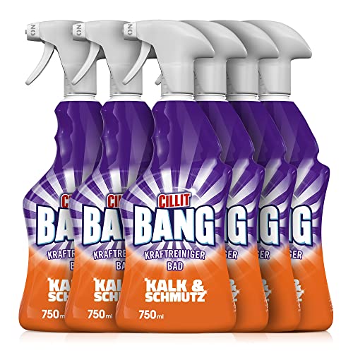 cillit bang kraftreiniger bad spray gegen kalk und schmutz, 6 x 750 ml