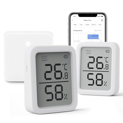 switchbot thermometer hygrometer innen 2er pack mit hub mini und app