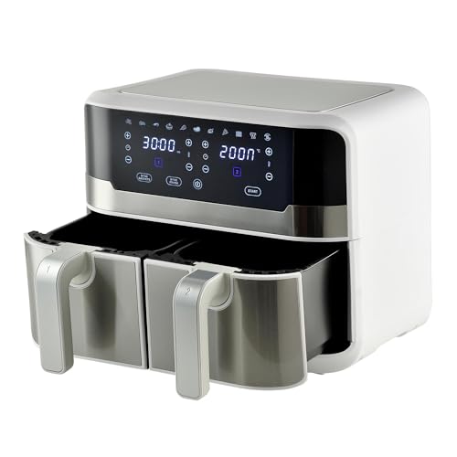 heißluftfritteuse masterpro rocket duo 900, 9l, 2100w, 11 funktionen, weiß