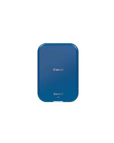 Canon Zoemini 2 Mini Foto Drucker, tragbar, kabellos, 5 x 7,6 cm, mit 10 Zink Print, Navy Blau, inkl. 3 Monate Disney+