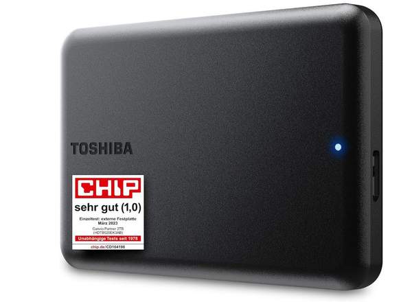 toshiba canvio partner 2TB externe festplatte tragbar für 68,49 statt 80
