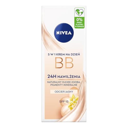 NIVEA 5 in 1 BB Tagespflege getönte creme für helle haut, 24h feuchtigkeit, LSF 15