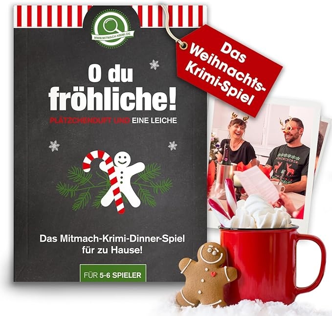 mitmach-krimi O du fröhliche Krimidinner Spiel für zuhause 5-6 Personen Weihnachten