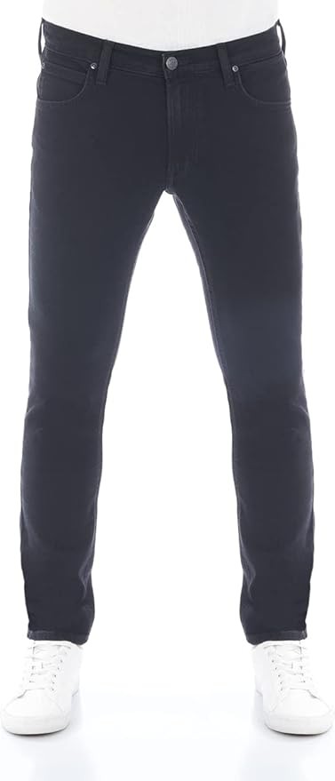 Lee Jeans Herren Slim Tapered Fit Hose Denim Rinse Black 36W/34L