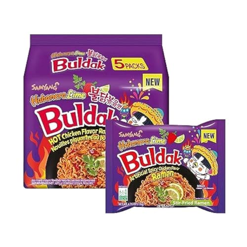 samyang habanero chicken ramen nudeln 5x140g sehr scharf instant noodles halam