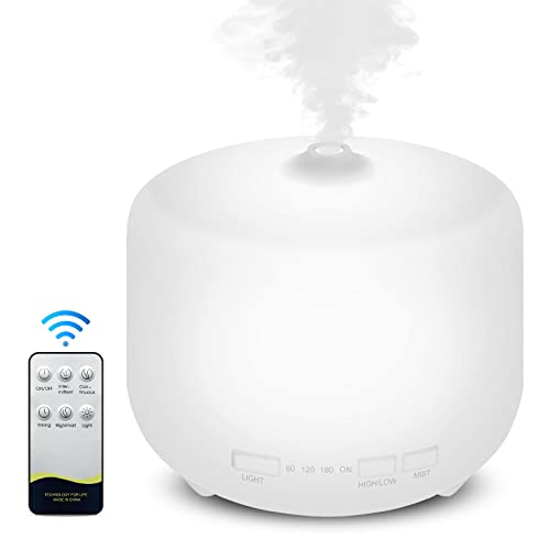 Austepax aroma diffuser 500ml luftbefeuchter für ätherische öle, remote control, weiß