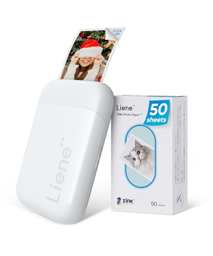 liene mini fotodrucker smartphone bluetooth 300dpi kleberückseite sofortbild drucker