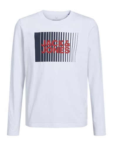 Produktbild: jack & jones junior jjecorp logo t-shirt jungen langarm o-neck weiß 176