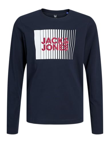 Jack & Jones Jungen T-Shirt Jjecorp Logo Tee Play O-Neck, Navy Blazer, Größe 176 EU