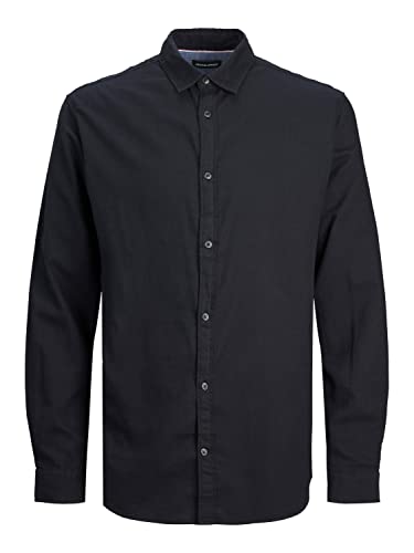 jack & jones herren twill hemd langarm slim fit schwarz M