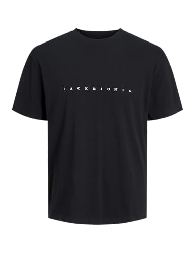 jack & jones t-shirt schwarz 100% baumwolle xs bis xxl