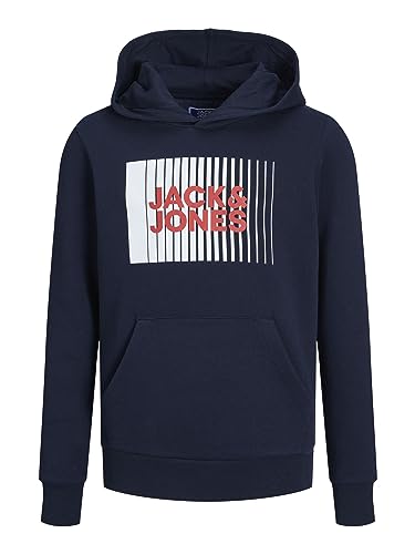 Produktbild: jack & jones jjecorp logo hoodie für jungen, schwarz, uni, kapuze