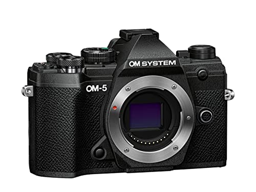 om system om-5 schwarz kamera mit wechselobjektiv