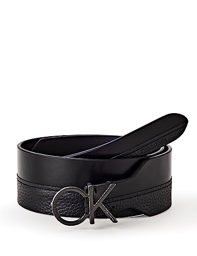 calvin klein damen gürtel re-lock mix waist belt 50mm schwarz 100