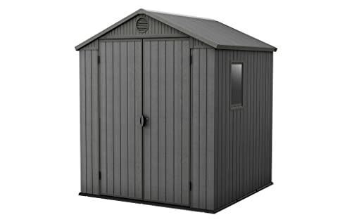 Keter Gerätehaus Darwin grau 190x183x221 cm für Garten und Außenbereich