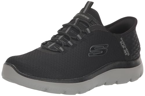 skechers summits high range herren slip-in sneaker schwarz/dunkelgrau 42 eu