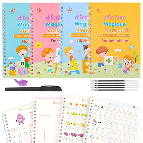 kalligrafie set für kinder französisch, wiederverwendbar mit stift und nachfüllungen