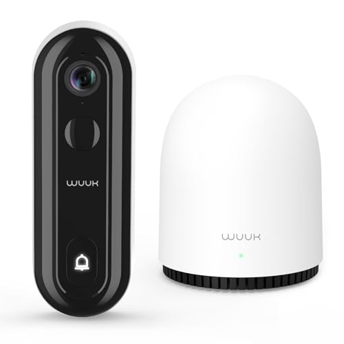 wuuk video doorbell kamera 2k kabellos mit homebase 180 tage akku alexa kompatibel