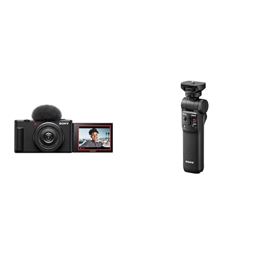 sony vlogger kamera zv-1f, 4k video, klappbares display, bluetooth handgriff