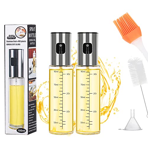 Sosayet ölsprüher 2er set, glas sprühflasche für olivenöl, 100ml sprüher für grillen, braten