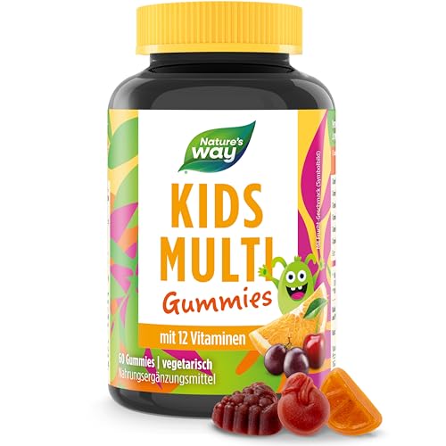 multivitamin gummibärchen kinder, vitamine b komplex, c und zink, 60 gummies, glutenfrei, ab 4 jahren