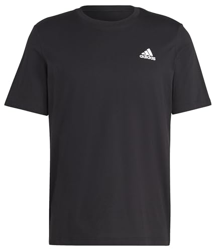 adidas t-shirt herren essentials schwarz mit kleinen logo, größe L