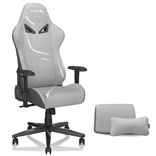 karnox genie gamer stuhl ergonomisch racing computerstuhl mit lendenstütze 155 silber