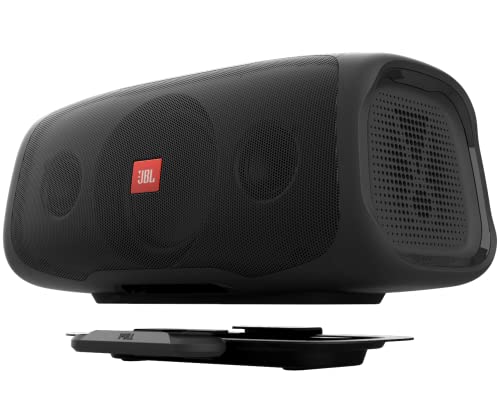 jbl basspro go plus tragbarer subwoofer für auto und heim, schwarz