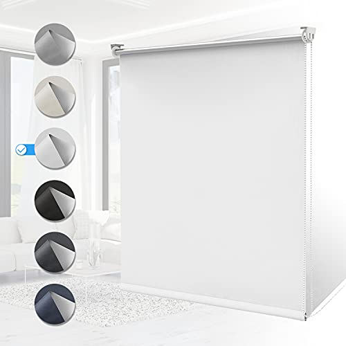 verdunklungsrollo ohne bohren 100x230 cm weiß thermo klemmfix stoffbreite 95 cm