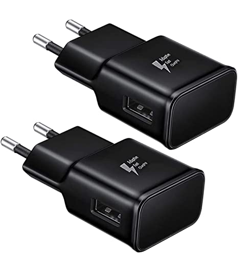 usb ladegerät stecker 2er pack schnellladegerät für samsung s21 s20 s10 note 20