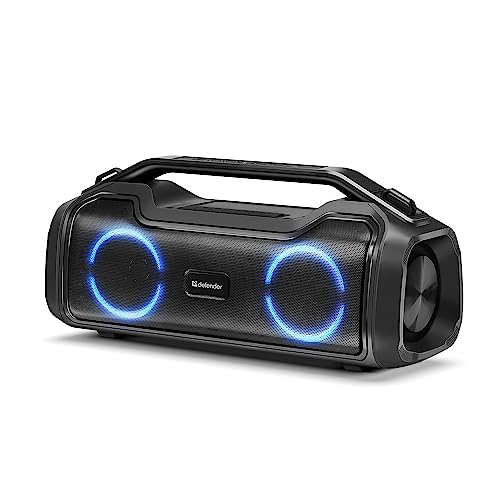 Defender Beatbox 50 Bluetooth-Lautsprecher, IPX5, 50 W Stereo-Sound, LED-Licht