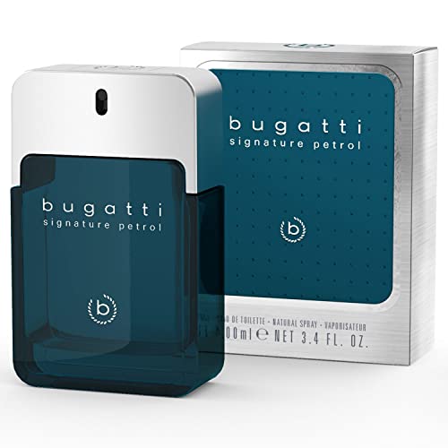 bugatti signature petrol parfum herren 100ml, frischer zitrischer duft, eau de toilette