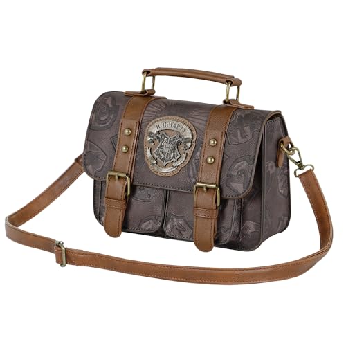 harry potter umhängetasche satchel braun 23 x 19 cm