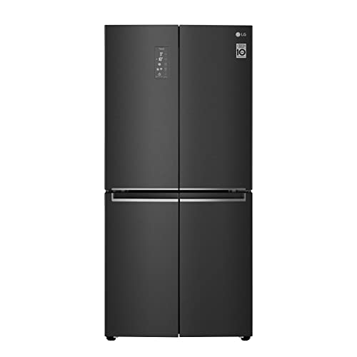 lg electronics slim multi door kühlgefrierkombination edelstahl mattschwarz metallic