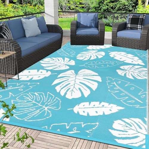 shacos outdoor teppich wetterfest 180x270cm grün faltbar wasserdicht für balkon terrasse