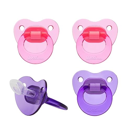 wee baby babyschnuller 4er-pack, kieferorthopädischer silikonsauger mit luftlöchern