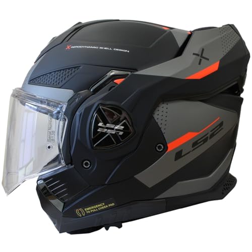 klapphelm ls2 motorrad advant x oblivion matt schwarz titanium, xs