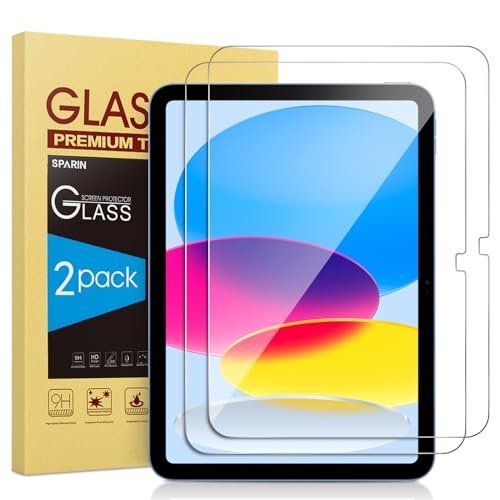 gehärtete glas displayschutzfolie sparin 2er-pack für ipad 11 zoll 2022 2025 kratzfest 9h härte