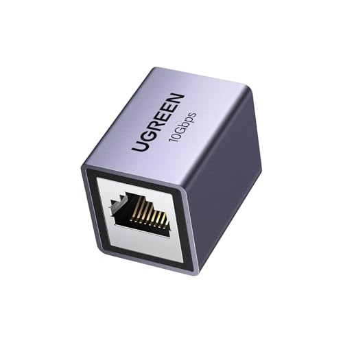 ugreen lan kabel verlängerung rj45 kupplung 10 gigabit cat7 cat6 cat5e cat5 grau 1 stück