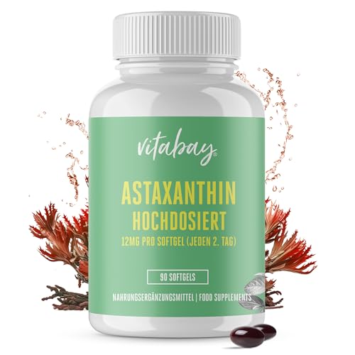 vitabay astaxanthin 12 mg hochdosiert vegan 90 softgel kapseln laborgeprüft