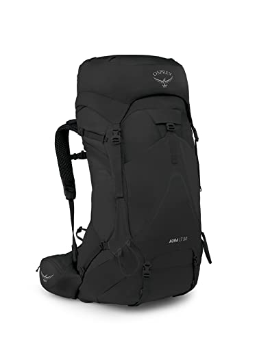 Osprey aura ag lt 50 damenrucksack schwarz, 50 l, antigavity, 2 kg, toploader