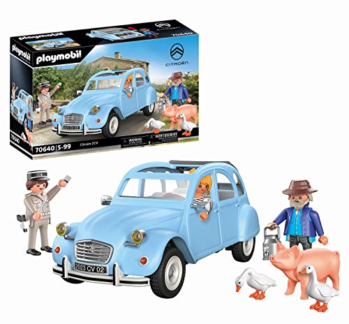 playmobil classic car citron 2 cv mit fahrerfigur, spielzeugauto für kinder
