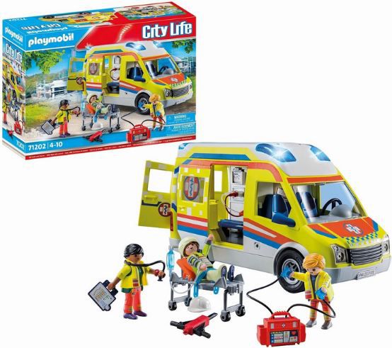 playmobil rettungswagen 71202 city life mit licht und sound, 35,89