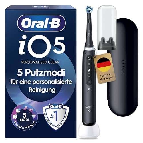 Oral-B iO Series 5 Elektrische Zahnbürste, 1 Aufsteckbürste, Reise-Etui