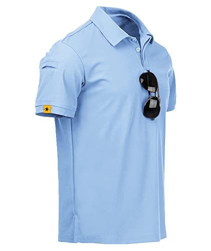 igeekwell poloshirt herren kurzarm golf t-shirt atmungsaktiv mit brillenhalter regular fit