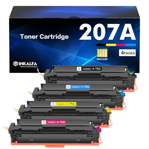 toner kompatibel für hp 207a 207x mfp m283fdw, schwarz, cyan, gelb, magenta, multipack