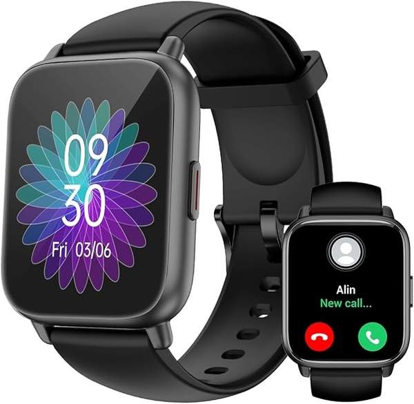 ruimen smartwatch mit telefonfunktion, fitnessuhr mit sp02 und herzfrequenzmonitor