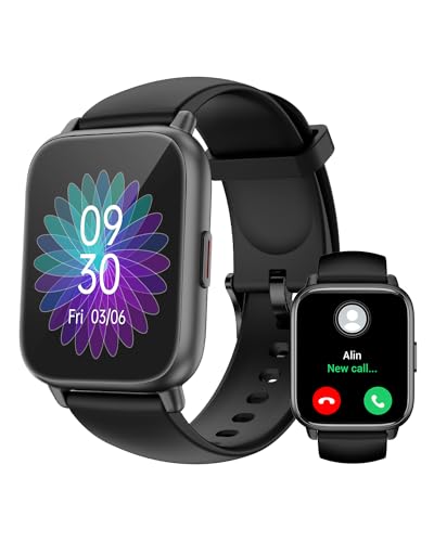 ruimen smartwatch mit telefonfunktion, fitnessuhr mit spo2 überwachung, schrittzähler für android ios